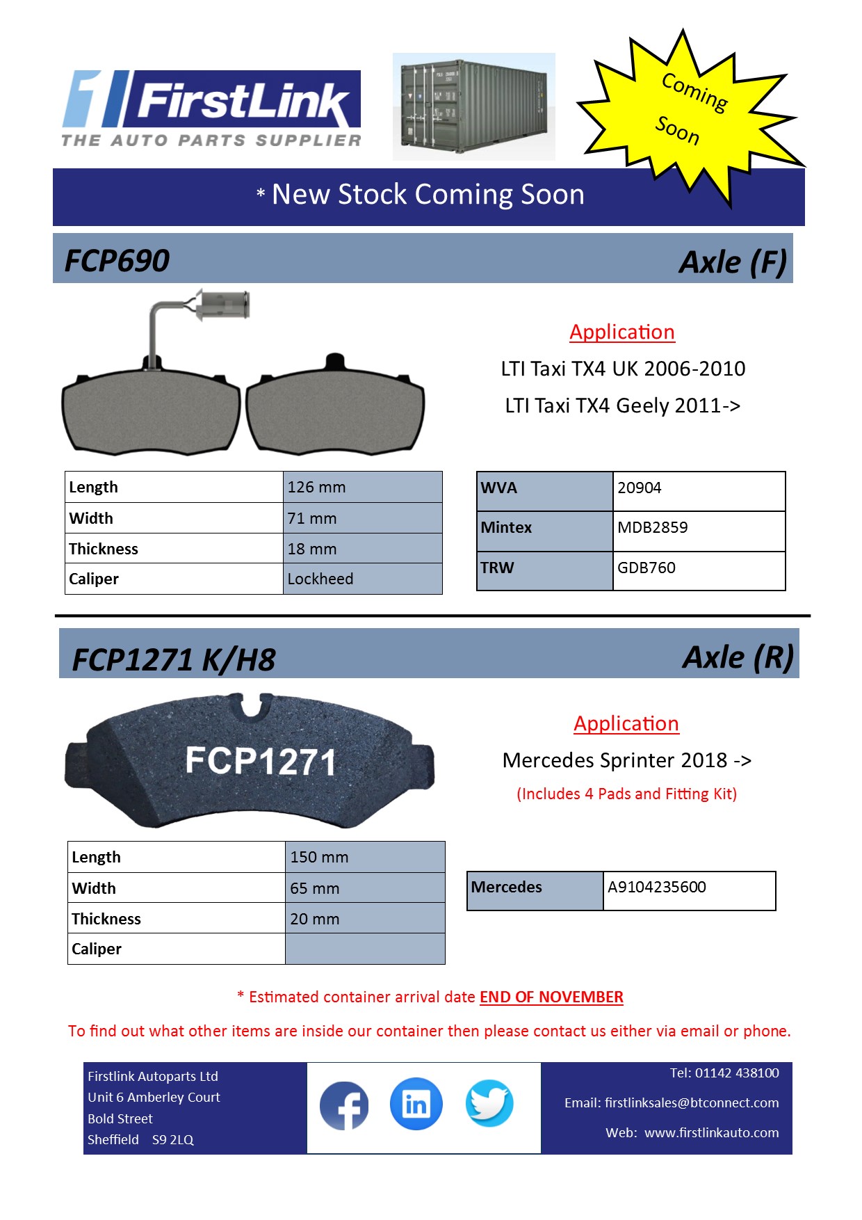 New Stock coming soon